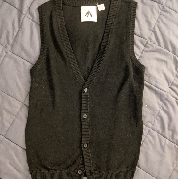 Anthropologie Other - Buttom-Down Black Sweater Vest